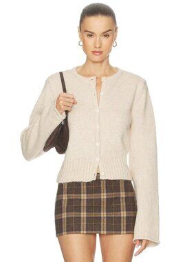 SNDYS Fluffy August Button Top in Oat Beige